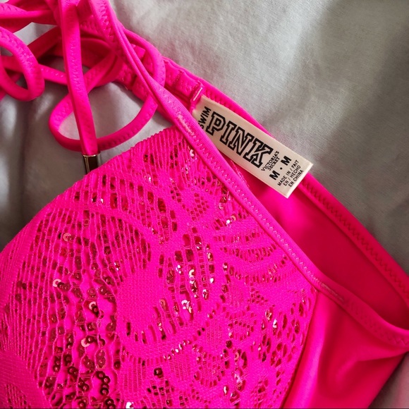 SOLD Victoria’s Secret PINK Hot Pink Bikini Set - Picture 4 of 5